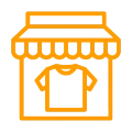 Storefront icon with a shirt