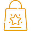 Star-themed shopping bag illustration